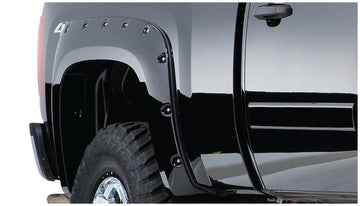 Bushwacker Body Bushwacker 40094-02 - Black Pocket/Rivet Style Smooth Finish Rear Fender Flares For 2007-2013 Chevrolet Silverado 1500 Fits 69.3 Inch Bed Bushwacker