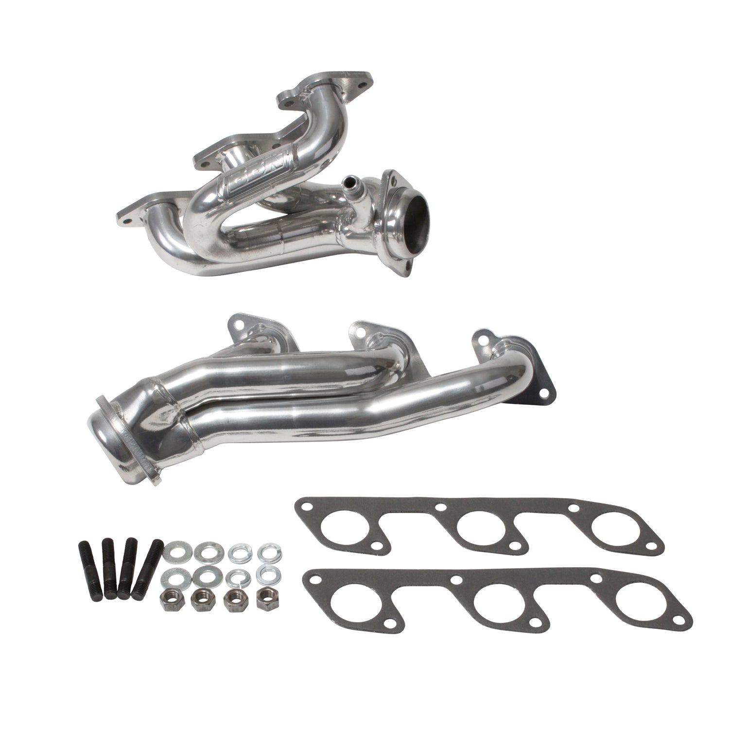 BBK Performance Parts 40100 - 2005-2010 MUSTANG 4.0L-V6 1-5/8 SHORTY EXHAUST HEADERS (POLISHED SILVER CERAMIC) 1