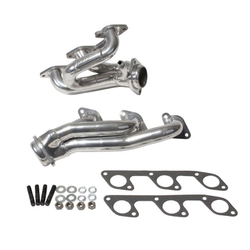 BBK Performance Parts 40100 - 2005-2010 MUSTANG 4.0L-V6 1-5/8 SHORTY EXHAUST HEADERS (POLISHED SILVER CERAMIC) 1