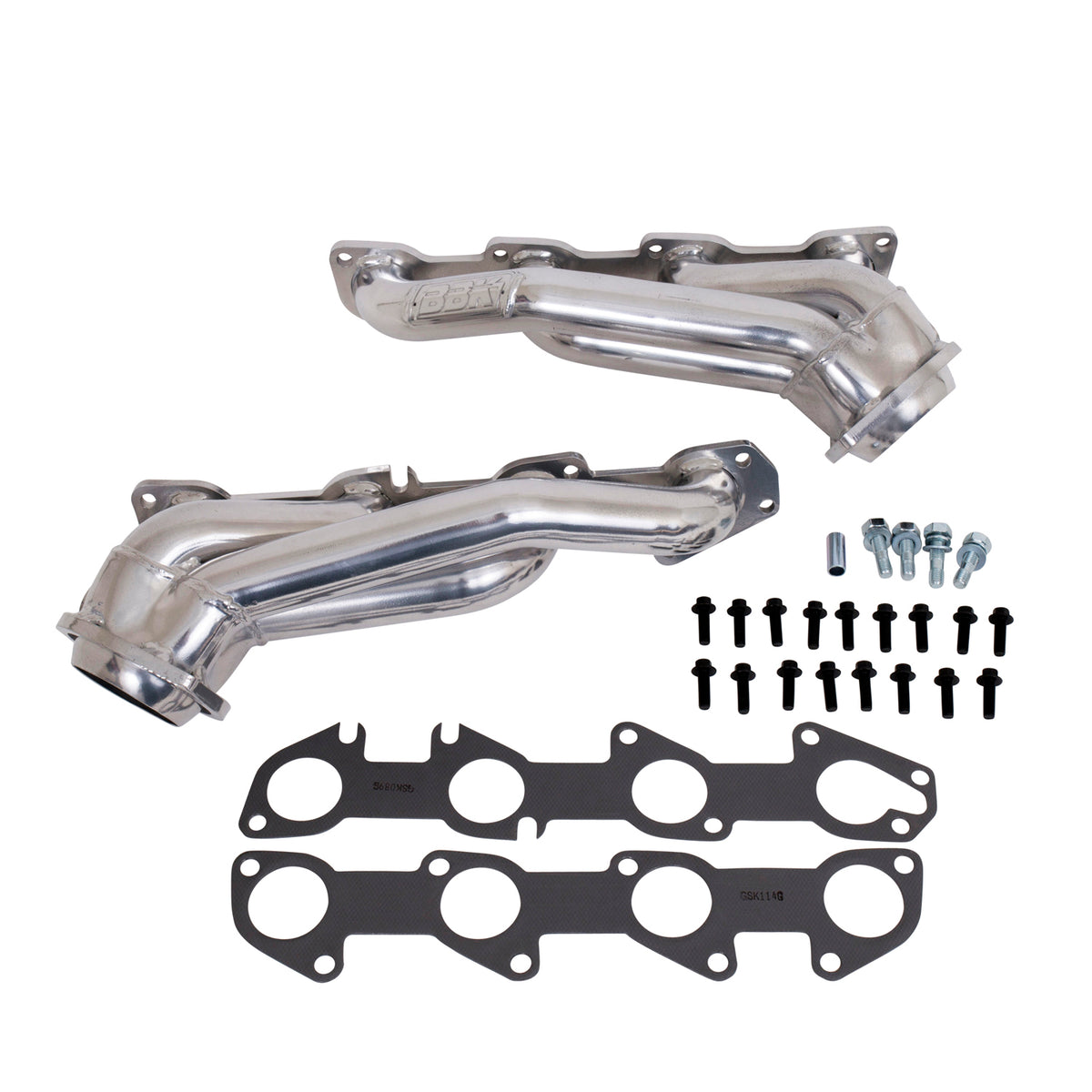 BBK Performance Parts 40120 - 2005-08 DODGE 5.7L CHALL CHARGER 1-3/4 SHORTY HEADERS (POLISHED SILVER CERAMIC) 1