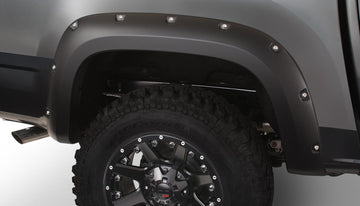 Bushwacker 40138-02 - Black Pocket/Rivet Style Smooth Finish Rear Fender Flares For 2015-2022 Chevrolet Colorado W/61.7 Inch Bed Bushwacker 1