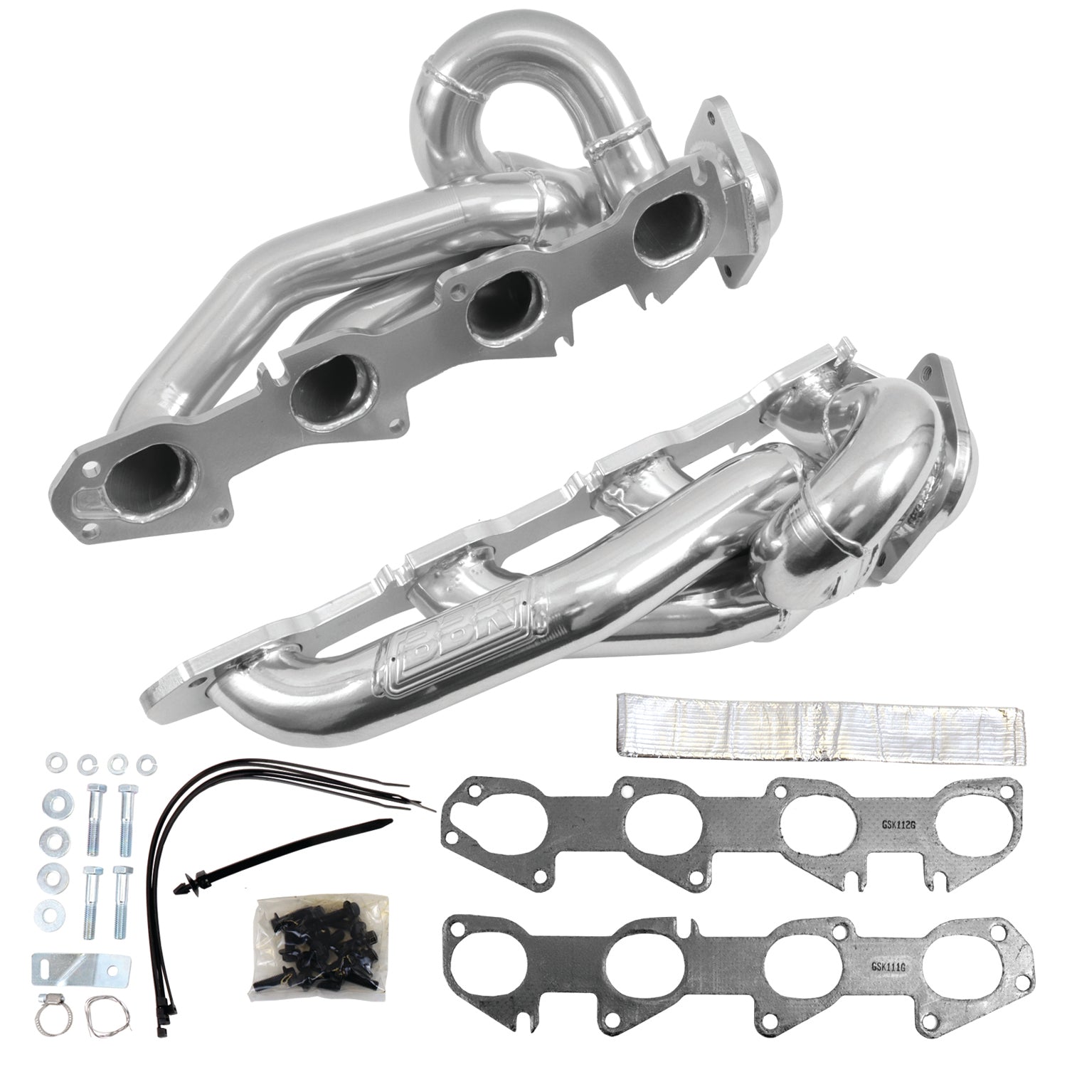 BBK Performance Parts 40140 - 2009-2018 DODGE RAM TRUCK 5.7L 1-3/4 SHORTY HEADERS (POLISHED SILVER CERAMIC) 5