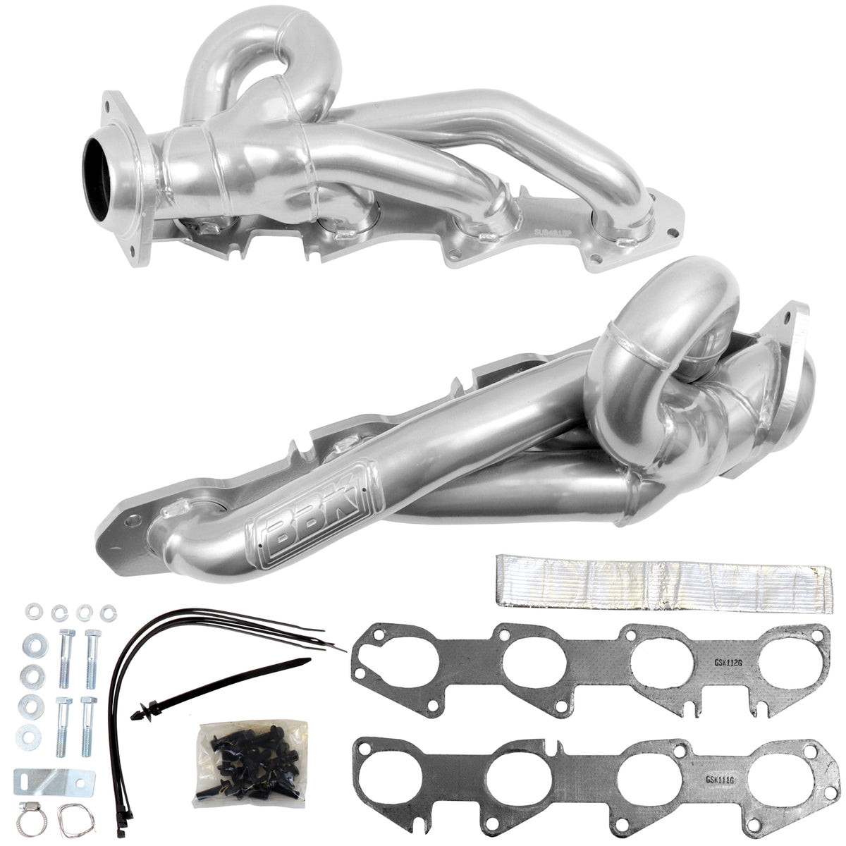 BBK Performance Parts 40150 - 2019-2024 DODGE RAM TRUCK 5.7L 1-3/4 SHORTY HEADERS (POLISHED SILVER CERAMIC) 1