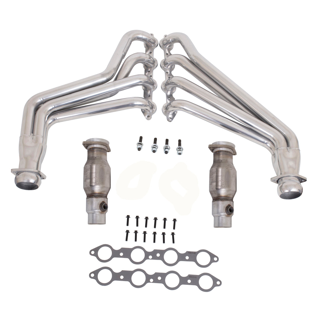 BBK Performance Parts 40210 - 2010-15 CAMARO 6.2 SS 1-3/4 LONG TUBE HEADERS W/CATS (POLISHED SILVER CERAMIC) 1