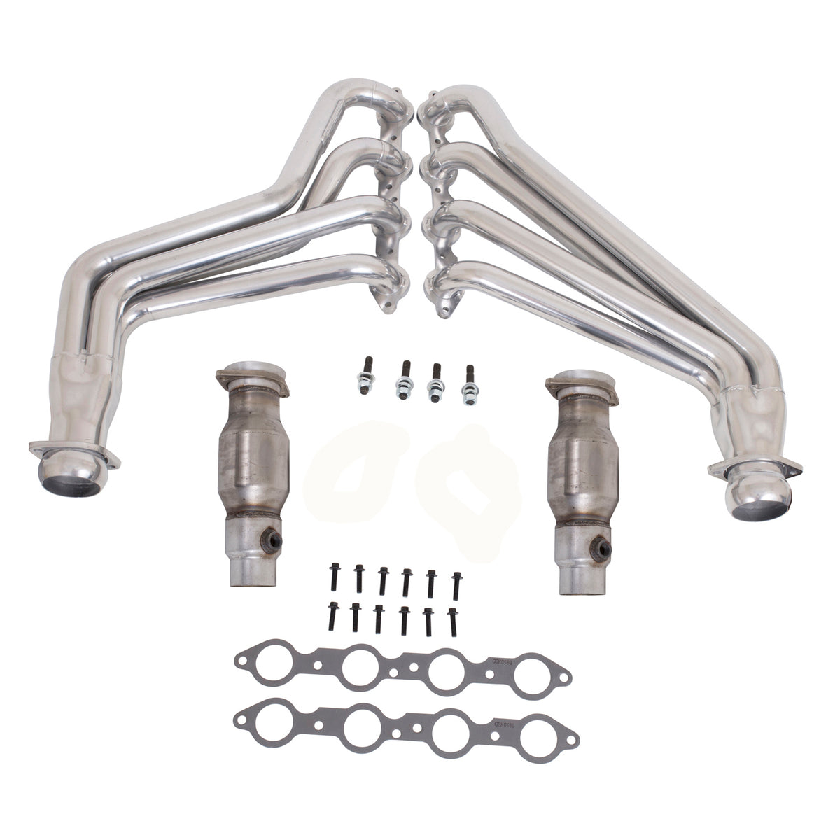 BBK Performance Parts 40210 - 2010-15 CAMARO 6.2 SS 1-3/4 LONG TUBE HEADERS W/CATS (POLISHED SILVER CERAMIC) 1