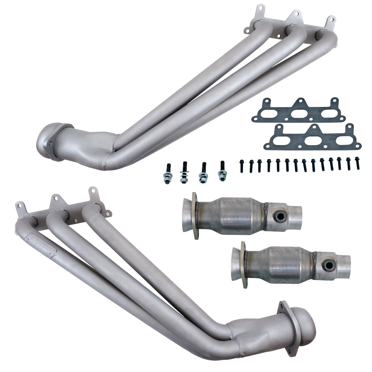 BBK Performance Parts 4041 - 2010-2011 CAMARO V6 1-5/8 LONG TUBE HEADERS W/CATS (TITANIUM CERAMIC) 2