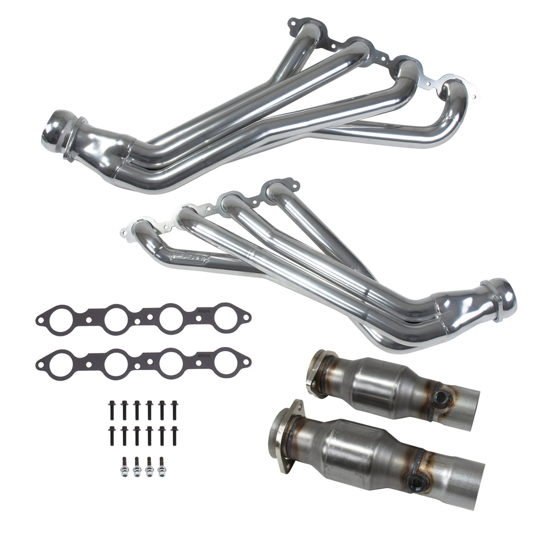 BBK Performance Parts 40444 - 16-24 CAMARO LT1 1-7/8 LONG TUBE HEADERS PLUS MID PIPES (SILVER CERAMIC) 1