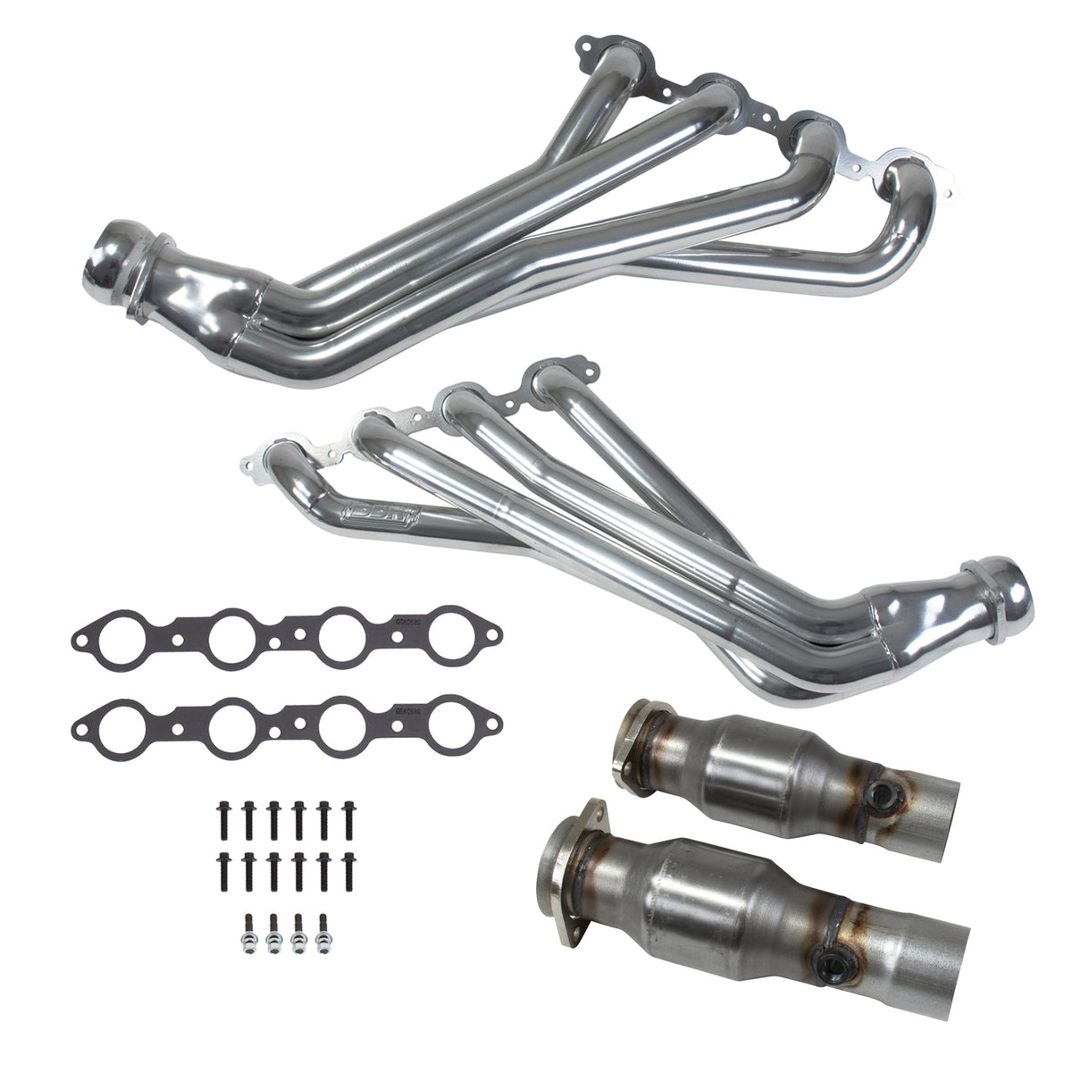 BBK Performance Parts 40444 - 16-24 CAMARO LT1 1-7/8 LONG TUBE HEADERS PLUS MID PIPES (SILVER CERAMIC) 1