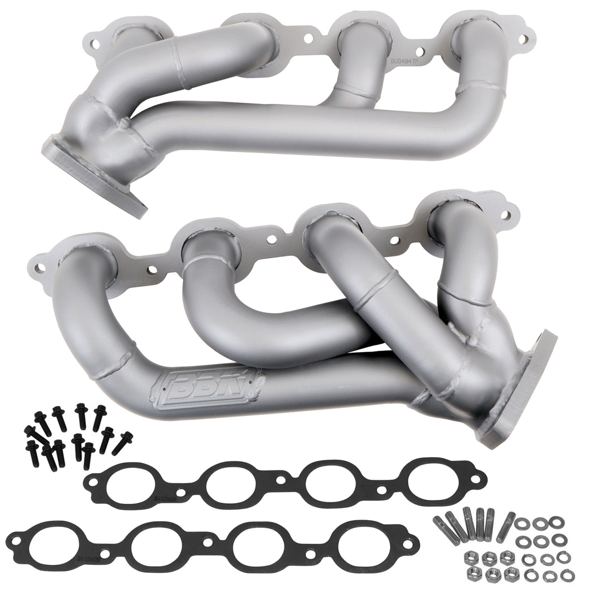 BBK Performance Parts 4047 - 2014-2018 Chevy GM Truck 5.3L 6.2L 1-3/4 Shorty Headers (TITANIUM CERAMIC) 2