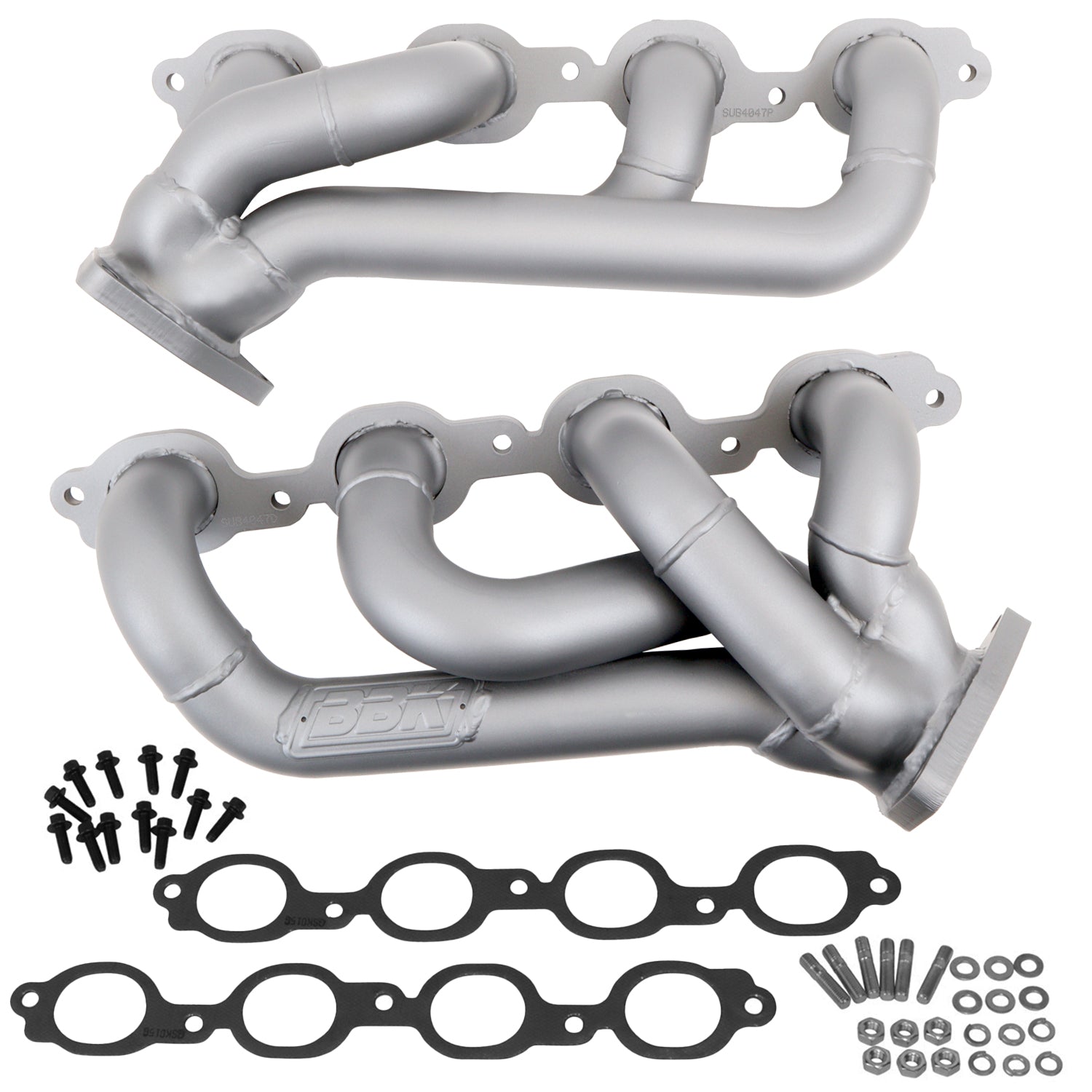 BBK Performance Parts 4047 - 2014-2018 Chevy GM Truck 5.3L 6.2L 1-3/4 Shorty Headers (TITANIUM CERAMIC) 2