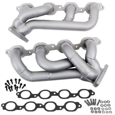 BBK Performance Parts 4047 - 2014-2018 Chevy GM Truck 5.3L 6.2L 1-3/4 Shorty Headers (TITANIUM CERAMIC) 2