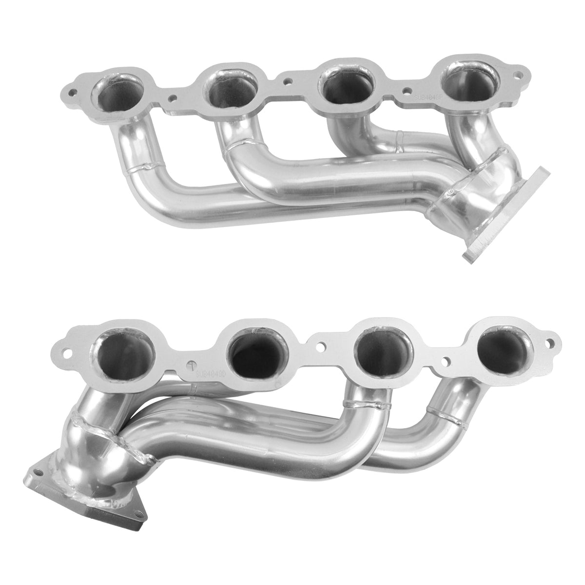 BBK Performance Parts 40480 - 2019-2024 CHEVY TRUCK 5.3/6.2L 1-3/4” SHORTY Headers (POLISHED SILVER CERAMIC) 3