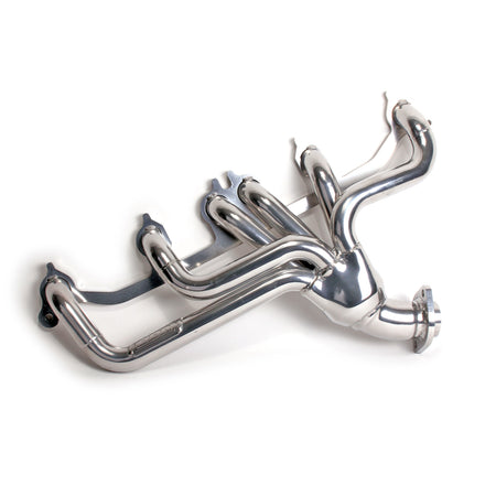 BBK Performance Parts 40520 - 1991-1999 JEEP 4.0L 1-1/2 SHORTY EXHAUST HEADER (POLISHED SILVER CERAMIC) 1