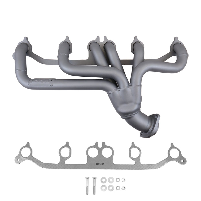 BBK Performance Parts 4052 - 1991-1999 JEEP 4.0L 1-1/2 SHORTY EXHAUST HEADER (TITANIUM CERAMIC)