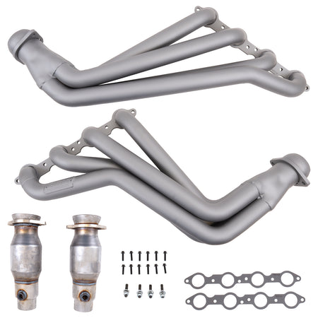 BBK Performance Parts 4054 - 10-15 CAMARO LS3/L99 1-7/8 LONG TUBE HEADERS W/CATS (TITANIUM CERAMIC) 2