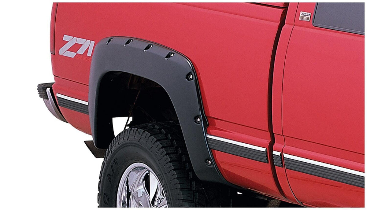 Bushwacker Body Bushwacker 40919-02 - Black Pocket/Rivet Style Smooth Finish 4-Piece Fender Flare Set For 1988-2000 Chevrolet/GMC Trucks (Check Application Guide) Bushwacker