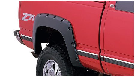 Bushwacker Body Bushwacker 40919-02 - Black Pocket/Rivet Style Smooth Finish 4-Piece Fender Flare Set For 1988-2000 Chevrolet/GMC Trucks (Check Application Guide) Bushwacker