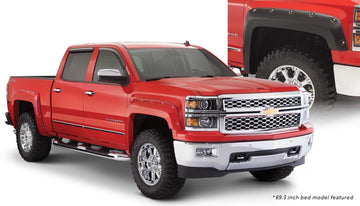 Bushwacker Body Bushwacker 40924-02 - Black Pocket/Rivet Style Smooth Finish 4-Piece Fender Flare Set For 2007-2013 Silverado 1500 2007-2014 Silverado 2500 Hd/3500 Hd Fits 78, 78.7/97.6 Inch Bed Bushwacker