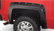 Bushwacker 40959-02 - Black Pocket/Rivet Style Smooth Finish 4-Piece Fender Flare Set For 2014-2018 Chevrolet Silverado 1500 Fits 69.3 Inch Bed Bushwacker 5