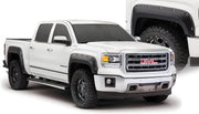Bushwacker 40960-02 - Black Pocket/Rivet Style Smooth Finish 4-Piece Fender Flare Set For 2014-2015 GMC Sierra 1500 Bushwacker 1
