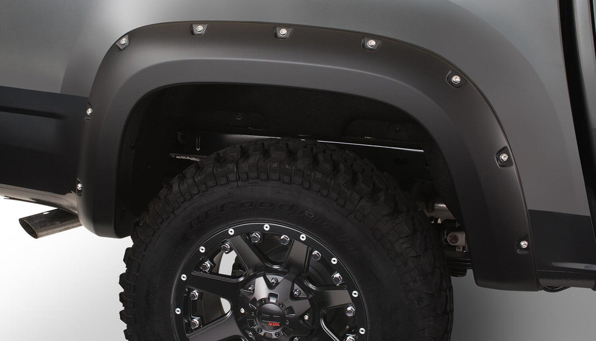 Bushwacker 40969-02 - Black Pocket/Rivet Style Smooth Finish 4-Piece Fender Flare Set For 2015-2020 Chevrolet Colorado W/61.7 Inch Bed Bushwacker 2