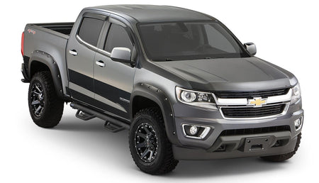 Bushwacker 40969-02 - Black Pocket/Rivet Style Smooth Finish 4-Piece Fender Flare Set For 2015-2020 Chevrolet Colorado W/61.7 Inch Bed Bushwacker 3