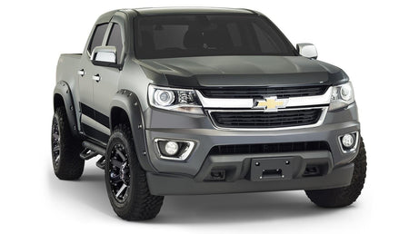 Bushwacker Body Bushwacker 40970-02 - Black Pocket/Rivet Style Smooth Finish 4-Piece Fender Flare Set For 2015-2021 Chevrolet Colorado W/74 Inch Bed Bushwacker