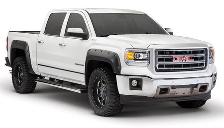 Bushwacker 40974-02 - Black Pocket/Rivet Style Smooth Finish 4-Piece Fender Flare Set For 2016-2018 GMC Sierra 1500 (Incl Limited) Fits 69.3 Inch Bed Bushwacker 4