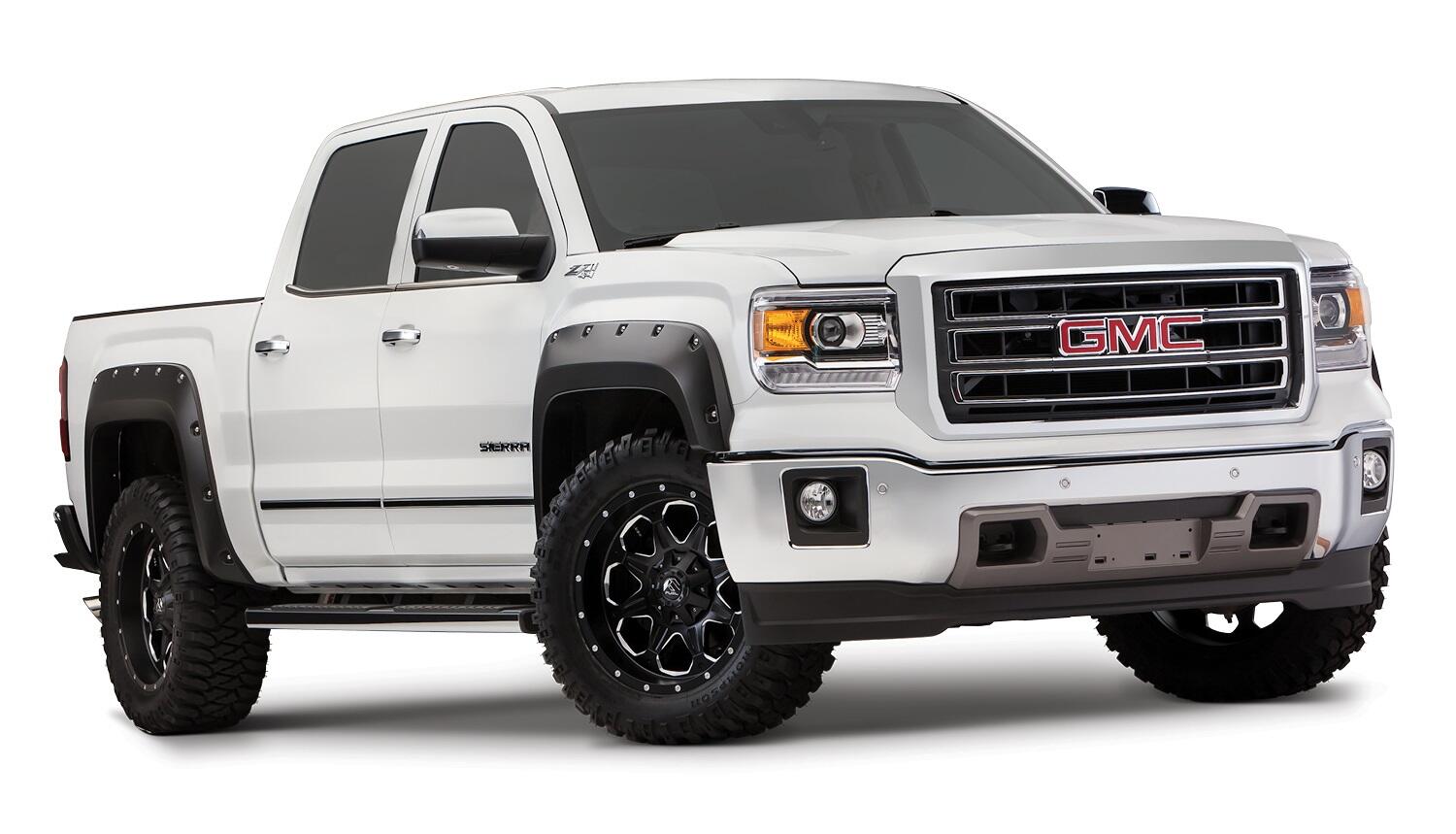 Bushwacker 40974-02 - Black Pocket/Rivet Style Smooth Finish 4-Piece Fender Flare Set For 2016-2018 GMC Sierra 1500 (Incl Limited) Fits 69.3 Inch Bed Bushwacker 5