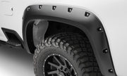 Bushwacker Body Bushwacker 40982-02 - Black Pocket/Rivet Style Smooth Finish 4-Piece Set For 2020-2026 Chevrolet Silverado 2500/3500 Bushwacker