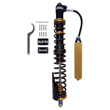 Bilstein 41-338131 - Suspension Shock Absorber and Coil Spring Assembly Monotube Rear Left Can-Am Maverick X3 Max RS Turbo R Type III Hard Anodized Black Hawk Powersports Bilstein 1