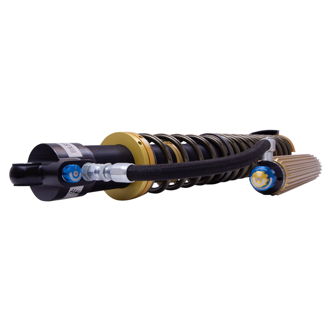 Bilstein 41-338131 - Suspension Shock Absorber and Coil Spring Assembly Monotube Rear Left Can-Am Maverick X3 Max RS Turbo R Type III Hard Anodized Black Hawk Powersports Bilstein 4