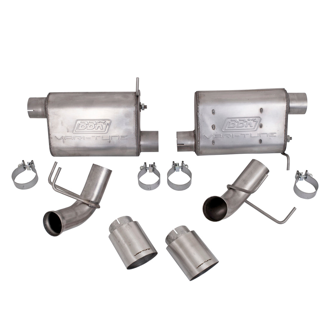 BBK Performance Parts 41015 - MUSTANG GT 5.0 VARITUNE AXLE BACK EXHAUST KIT (STAINLESS) 1