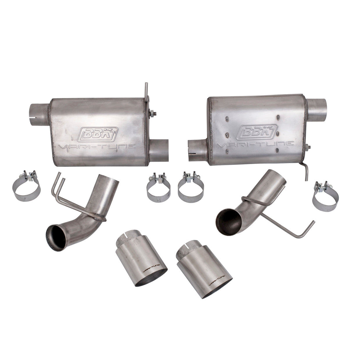 BBK Performance Parts 41015 - MUSTANG GT 5.0 VARITUNE AXLE BACK EXHAUST KIT (STAINLESS) 1