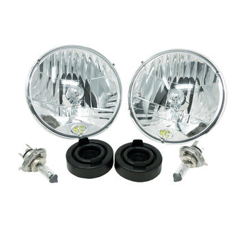 KC HiLiTES 42301 - KC Headlight H4 Halogen 7in Dot 2-Light 1997-2006 Jeep Wrangler TJ
