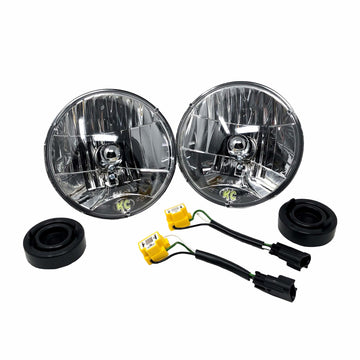 KC HiLiTES 42302 - KC Headlight H4 Halogen 7in Dot 2-Light - 2007-2018 Jeep Wrangler JK 2/4-Door 2