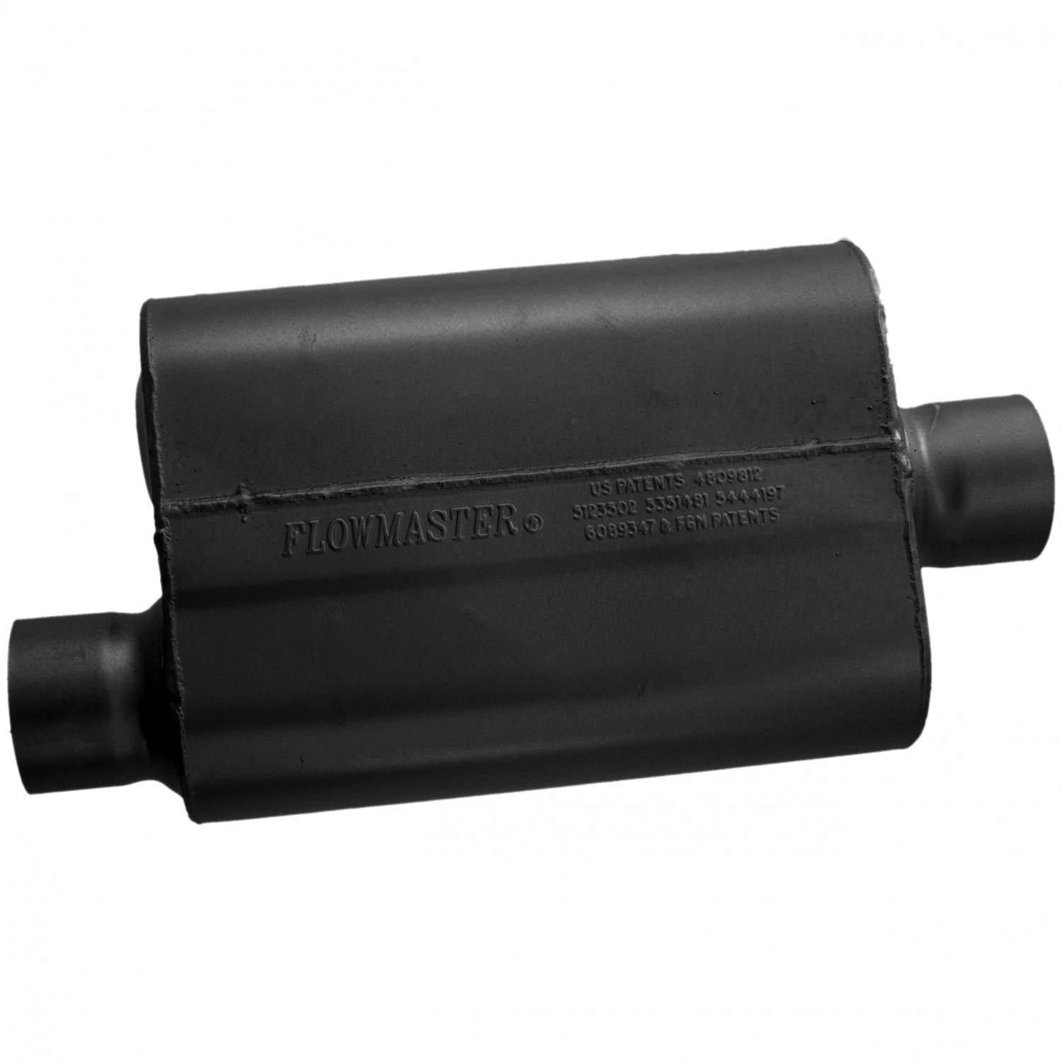 Flowmaster Exhaust Flowmaster 43041 - 40 Series Chambered Muffler 40 Series 3.00 Offset In 3.00 Center Out Aggressive Sound Flowmaster