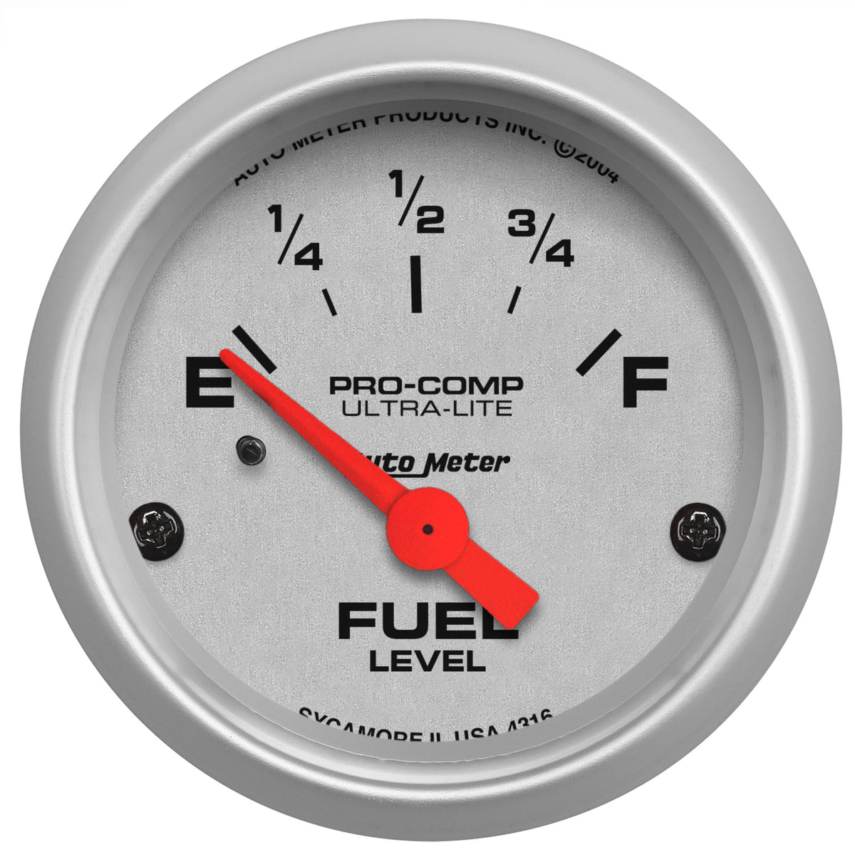AutoMeter 4316 - GAUGE, FUEL LEVEL, 2 1/16", 240OE TO 33OF, ELEC, ULTRA-LITE 3