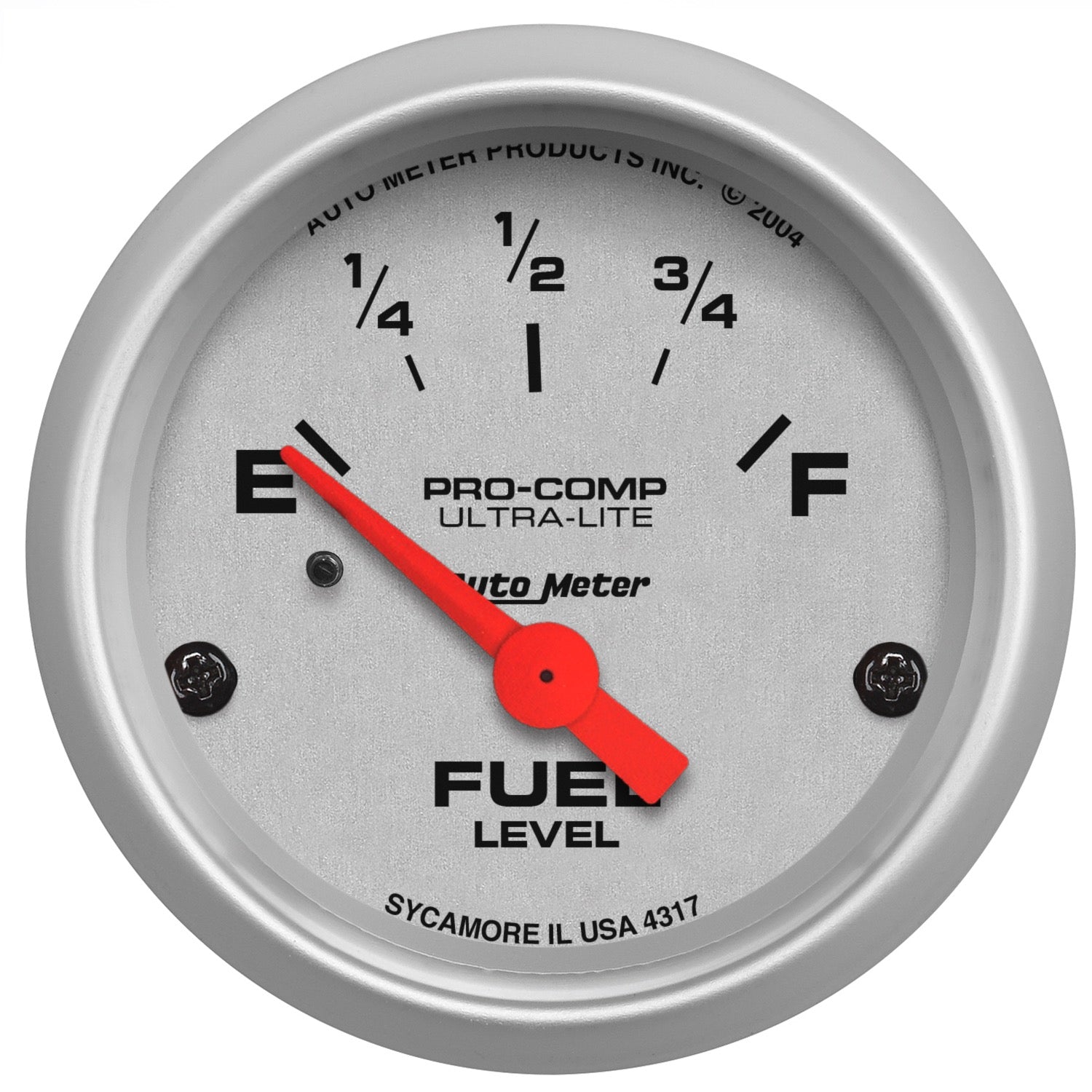 AutoMeter 4317 - GAUGE, FUEL LEVEL, 2 1/16", 0OE TO 30OF, ELEC, ULTRA-LITE 3