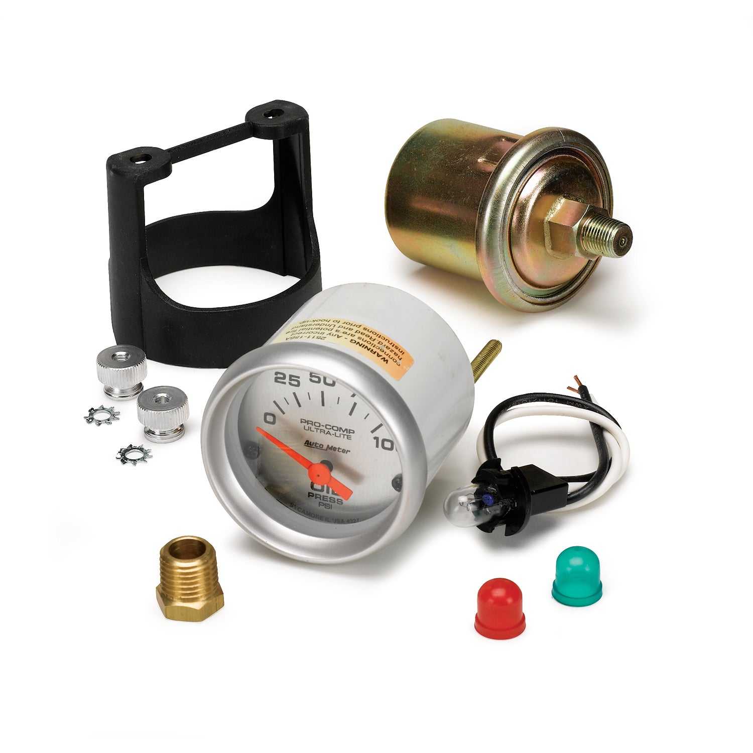 AutoMeter 4327 - GAUGE, OIL PRESSURE, 2 1/16", 100PSI, ELECTRIC, ULTRA-LITE 4