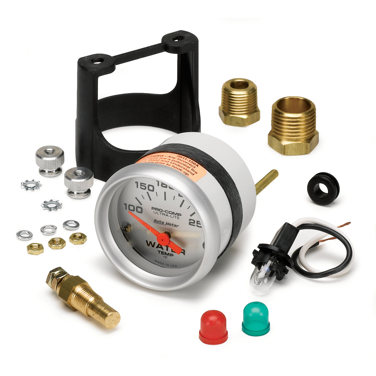 AutoMeter 4337 - GAUGE, WATER TEMP, 2 1/16", 100-250?F, ELECTRIC, ULTRA-LITE 4