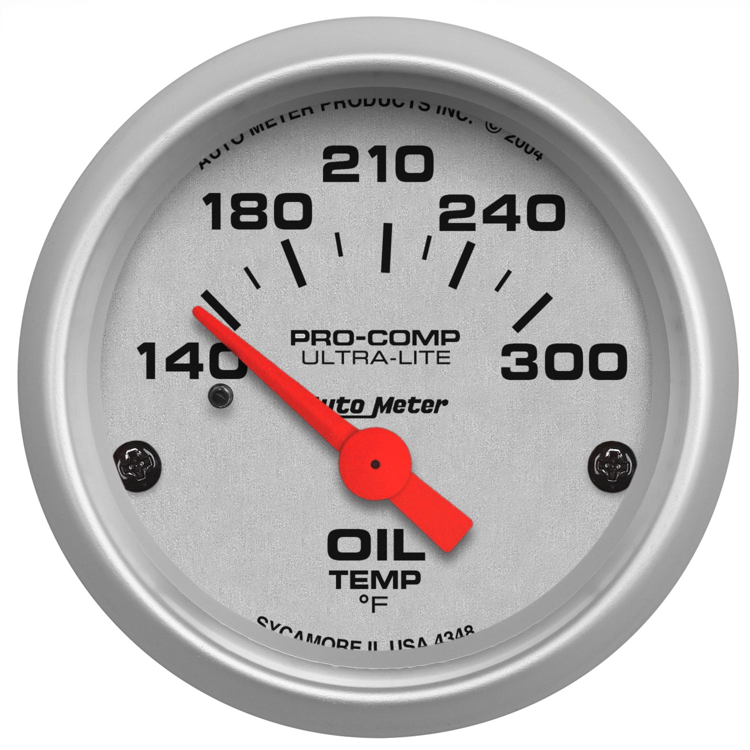 AutoMeter 4348 - GAUGE, OIL TEMP, 2 1/16", 140-300?F, ELECTRIC, ULTRA-LITE 5