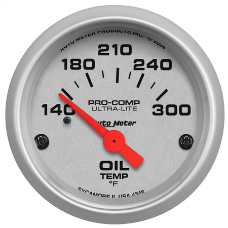 AutoMeter 4348 - GAUGE, OIL TEMP, 2 1/16", 140-300?F, ELECTRIC, ULTRA-LITE 5