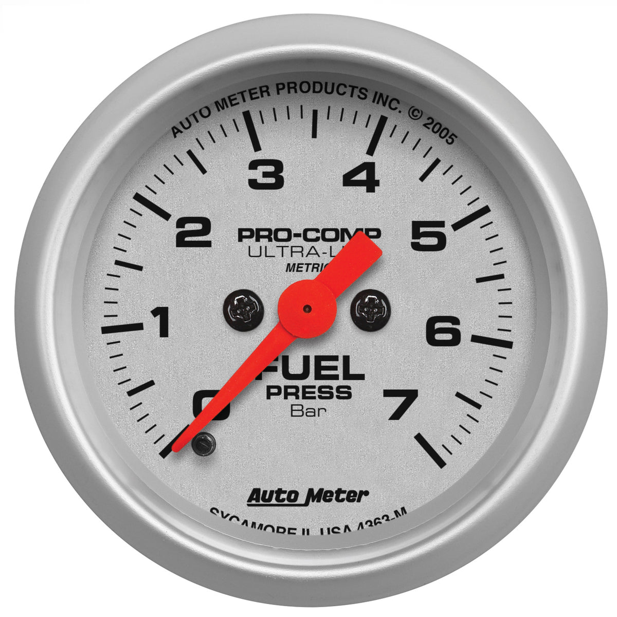 AutoMeter 4363-M - GAUGE, FUEL PRESSURE, 2 1/16", 7 BAR, ELECTRIC, ULTRA-LITE 3