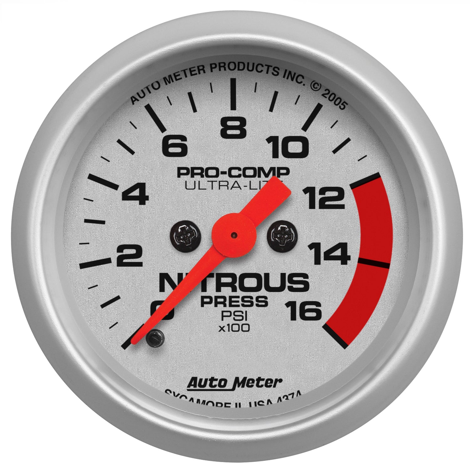 AutoMeter 4374 - GAUGE, NITROUS PRESSURE, 2 1/16", 1600PSI, DIGITAL STEPPER MOTOR, ULTRA-LITE 3