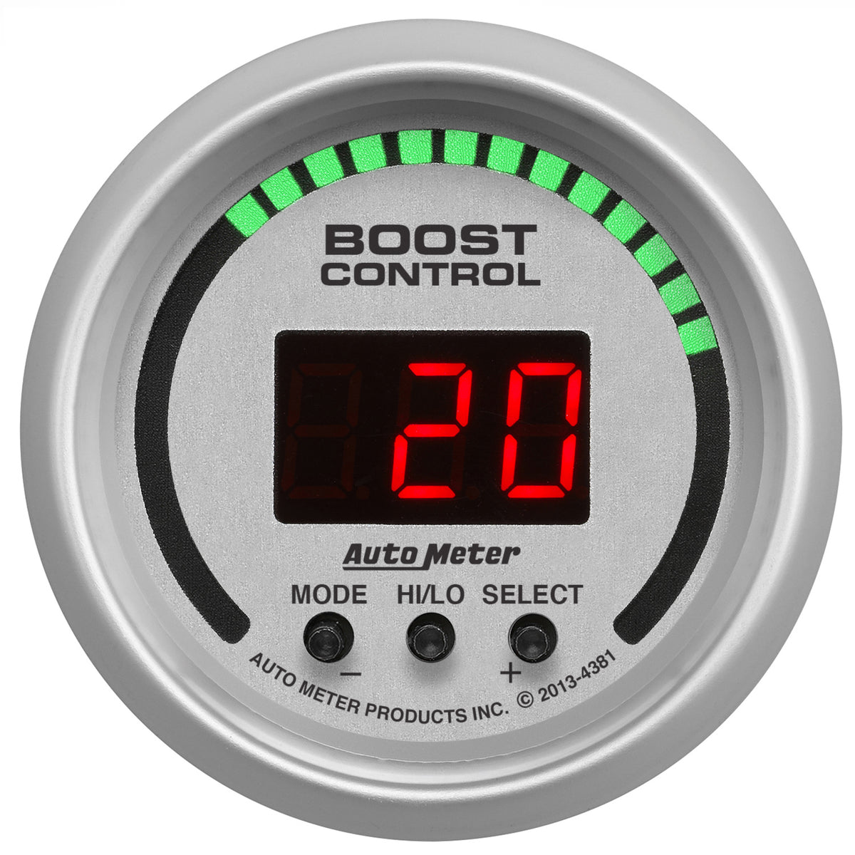 AutoMeter 4381 - GAUGE, BOOST CONTROLLER, 2 1/16", 30INHG-30PSI, INCL. SOLENOID, DIGITAL, UL 3