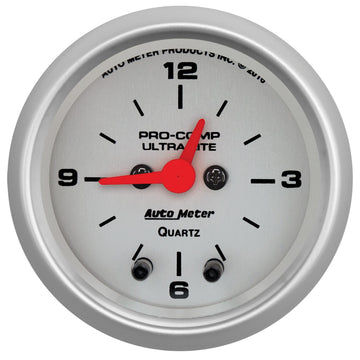AutoMeter 4385 - GAUGE, CLOCK, 2 1/16", 12HR, ANALOG, ULTRA-LITE 3
