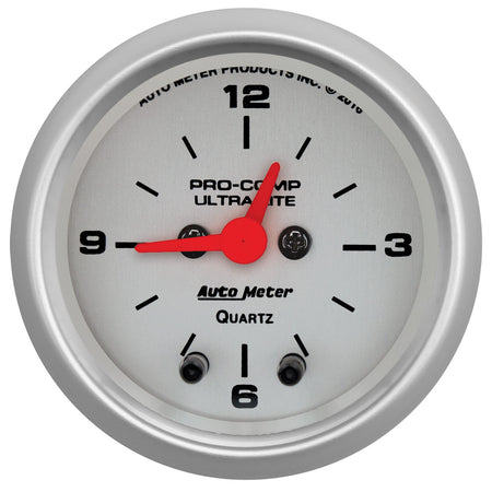 AutoMeter 4385 - GAUGE, CLOCK, 2 1/16", 12HR, ANALOG, ULTRA-LITE 3