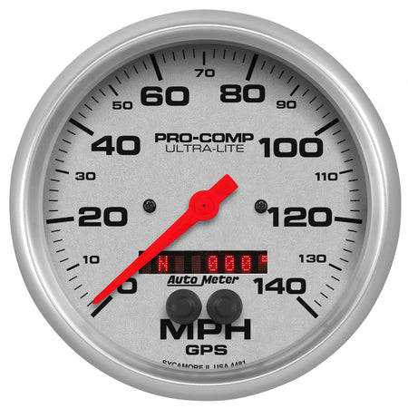 AutoMeter 4481 - GAUGE, SPEEDOMETER, 5", 140MPH, GPS, ULTRA-LITE 3