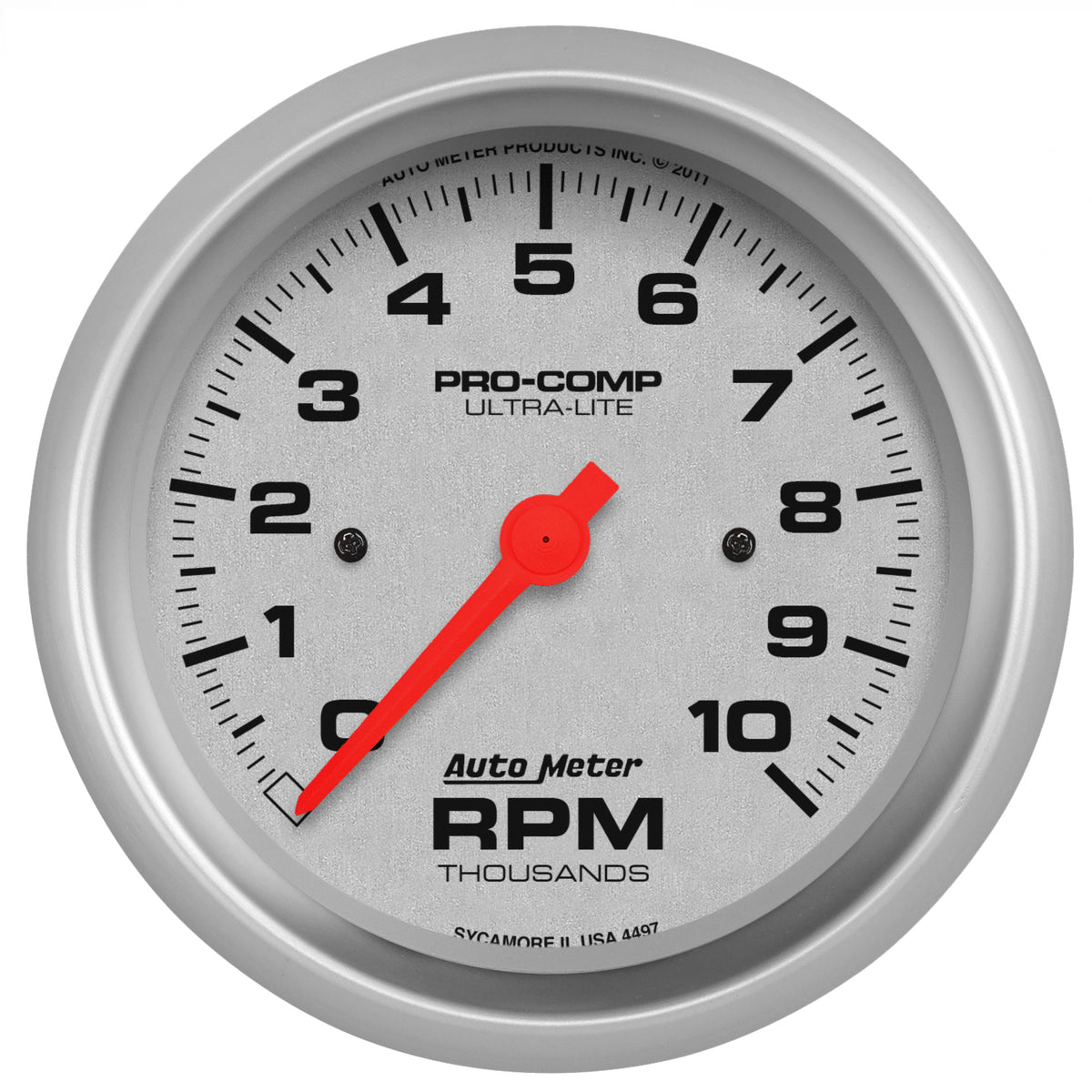 AutoMeter 4497 - GAUGE, TACHOMETER, 3 3/8", 10K RPM, IN-DASH, ULTRA-LITE 3